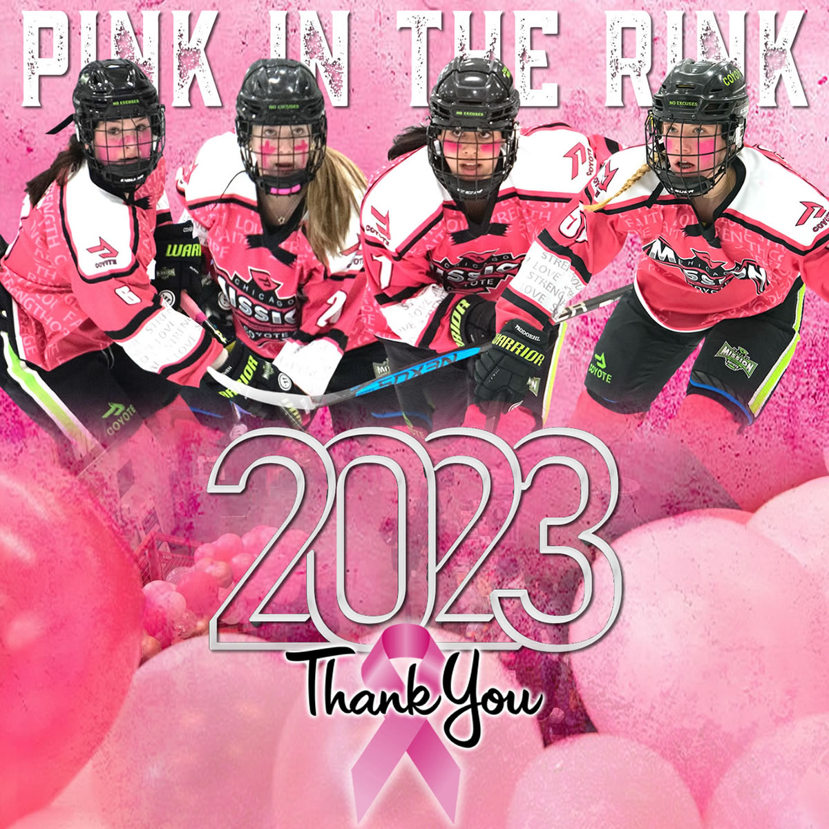 Pink The Rink 2023 Pink In the Rink Raises $82,432.78 – Chicago Mission Tier I AAA Hockey