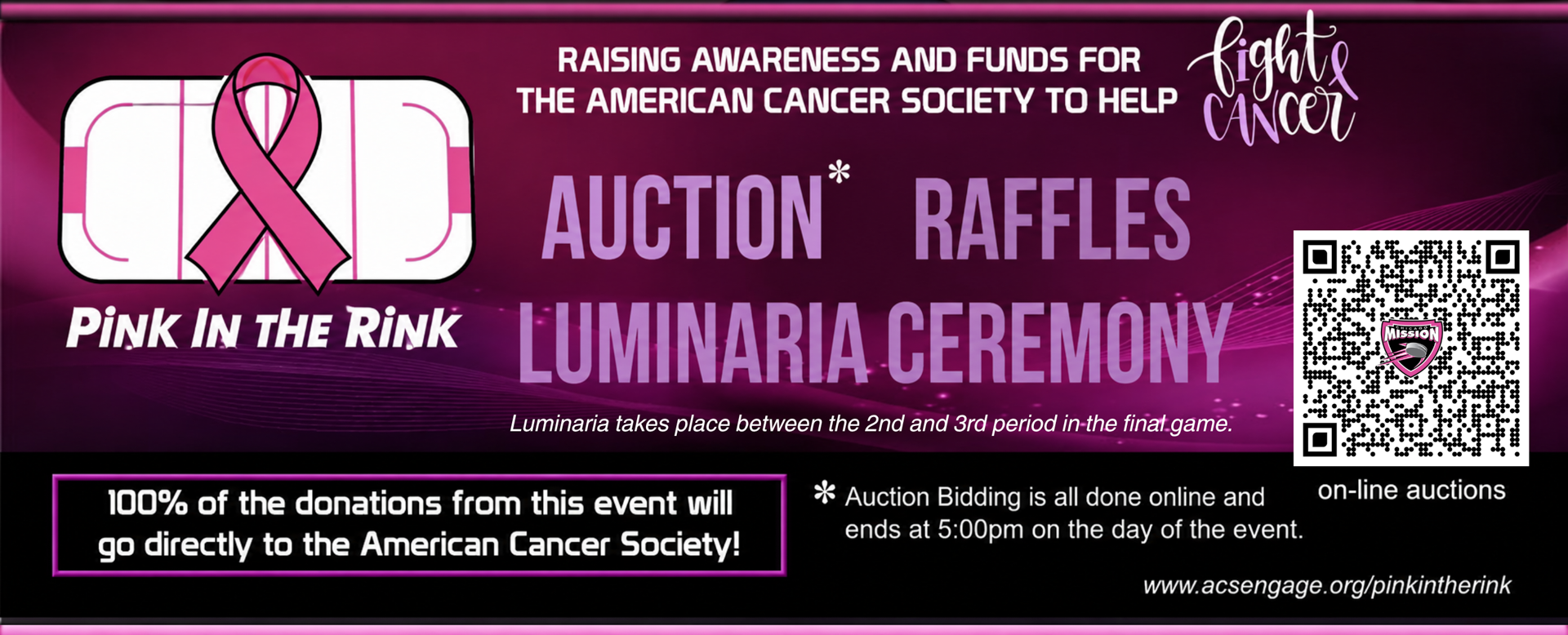 Pink-In-The-Rink Luminaria